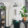 Baloca floor lamp, Arch lamps chrome, black, 1-light source