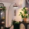 Baloca floor lamp, Arch lamps chrome, black, 1-light source