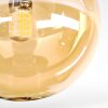 Chehalis ceiling light, globe light Amber, 3-light sources