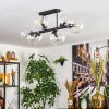 Gastor ceiling light, globe light clear, 6-light sources