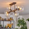 Gastor ceiling light, globe light clear, 6-light sources