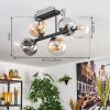 Gastor ceiling light, globe light Amber, clear, Smoke-coloured, 6-light sources