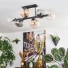 Gastor ceiling light, globe light Amber, clear, Smoke-coloured, 6-light sources