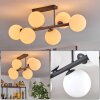 Gastor ceiling light, globe light white, 6-light sources