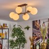 Gastor ceiling light, globe light white, 6-light sources