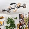 Gastor ceiling light, globe light Amber, clear, Smoke-coloured, 10-light sources