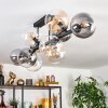 Gastor ceiling light, globe light Amber, clear, Smoke-coloured, 10-light sources