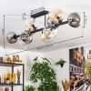 Gastor ceiling light, globe light Amber, clear, Smoke-coloured, 10-light sources