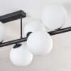 Gastor ceiling light, globe light white, 10-light sources