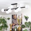 Gastor ceiling light, globe light white, 10-light sources
