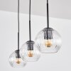 Koyoto hanging light, globe light, pendant light clear, 3-light sources