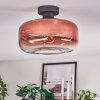 Boza ceiling light clear, coppery, 1-light source