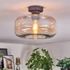Boza ceiling light Amber, clear, 1-light source