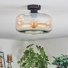Boza ceiling light Amber, clear, 1-light source