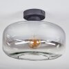 Boza ceiling light clear, Smoke-coloured, 1-light source
