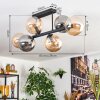 Gastor ceiling light, globe light Amber, Smoke-coloured, 6-light sources