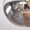 Gastor ceiling light, globe light Amber, Smoke-coloured, 6-light sources
