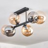 Gastor ceiling light, globe light Amber, Smoke-coloured, 6-light sources