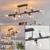 Gastor ceiling light, globe light clear, 8-light sources