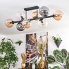 Gastor ceiling light, globe light Amber, clear, Smoke-coloured, 8-light sources