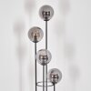 Gastor floor lamp 30 cm Dark wood, black, 4-light sources
