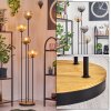 Koyoto floor lamp 30 cm Dark wood, black, 4-light sources