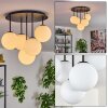 Gastor ceiling light, globe light 45 cm white, 5-light sources