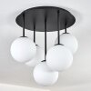 Gastor ceiling light, globe light 45 cm white, 5-light sources