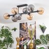 Gastor ceiling light, globe light Amber, Smoke-coloured, 8-light sources