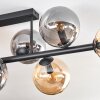 Gastor ceiling light, globe light Amber, Smoke-coloured, 8-light sources