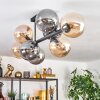 Gastor ceiling light, globe light Amber, Smoke-coloured, 8-light sources