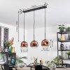 Ripoll hanging light, globe light, pendant light clear, coppery, 3-light sources