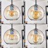 Koyoto hanging light, globe light, pendant light Amber, clear, 3-light sources