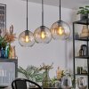 Koyoto hanging light, globe light, pendant light Amber, clear, 3-light sources