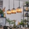 Koyoto hanging light, globe light, pendant light Amber, 3-light sources