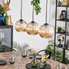 Koyoto hanging light, globe light, pendant light Amber, 3-light sources