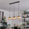 Koyoto hanging light, globe light, pendant light Amber, clear, 3-light sources