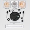 Ripoll hanging light, globe light, pendant light Amber, Smoke-coloured, 3-light sources