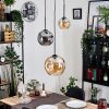 Ripoll hanging light, globe light, pendant light Amber, Smoke-coloured, 3-light sources