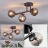 Chehalis ceiling light, globe light Smoke-coloured, 3-light sources