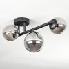 Chehalis ceiling light, globe light Smoke-coloured, 3-light sources