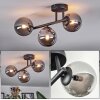 Chehalis ceiling light, globe light Smoke-coloured, 3-light sources