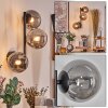 Chehalis globe light, wall light Smoke-coloured, 3-light sources