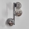 Chehalis globe light, wall light Smoke-coloured, 3-light sources