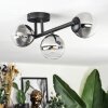 Chehalis ceiling light, globe light clear, Smoke-coloured, 3-light sources