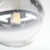 Chehalis ceiling light, globe light clear, Smoke-coloured, 3-light sources