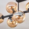 Gastor ceiling light, globe light Amber, 8-light sources