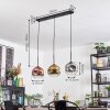 Ripoll hanging light, globe light, pendant light gold, clear, coppery, Smoke-coloured, 3-light sources
