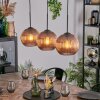 Koyoto hanging light, globe light, pendant light coppery, 3-light sources