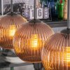 Koyoto hanging light, globe light, pendant light coppery, 3-light sources